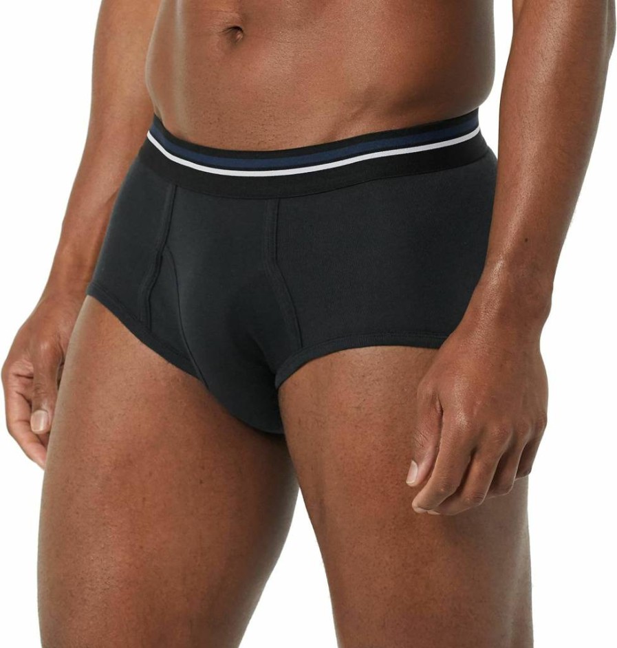 Amazon Essentials Men's Cotton Breathable Underwear Multipack - Soft Tag-Free Briefs for Comfort