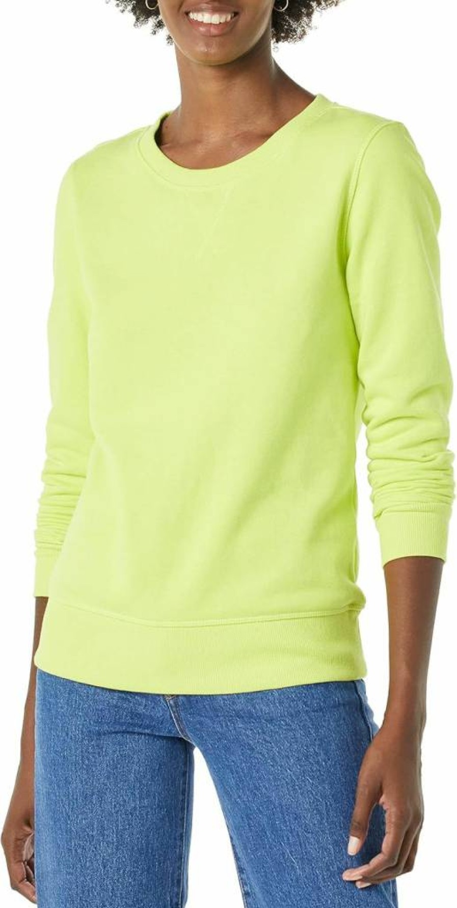 Amazon Essentials Women's Plus Size French Terry Fleece Crewneck Sweatshirt - Soft Pullover Sweater