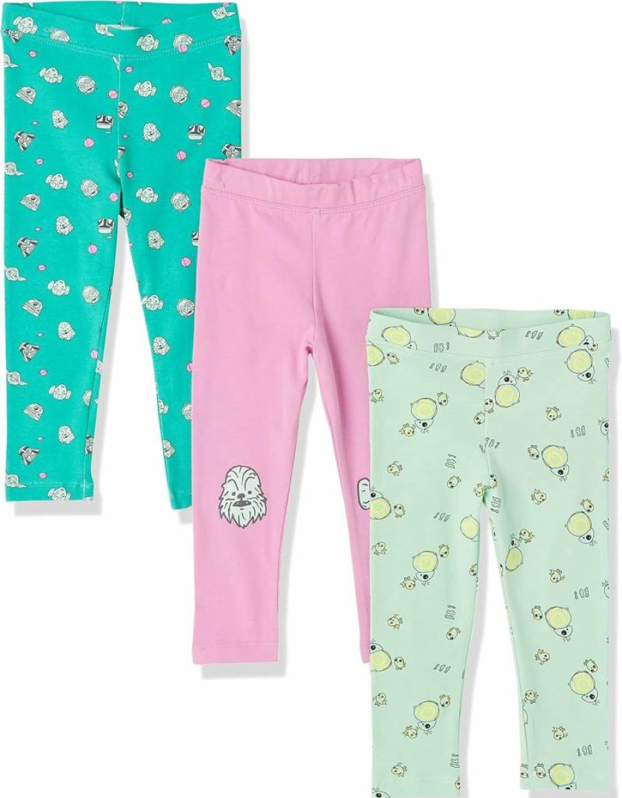 Amazon Essentials Girls & Toddlers Disney Marvel Star Wars Frozen Princess Leggings Multipack
