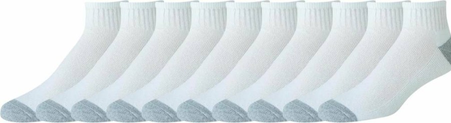 Amazon Essentials Men's Cotton Ankle Socks - 10-Pack, Breathable, Moisture-Wicking, Cushioned for Comfort