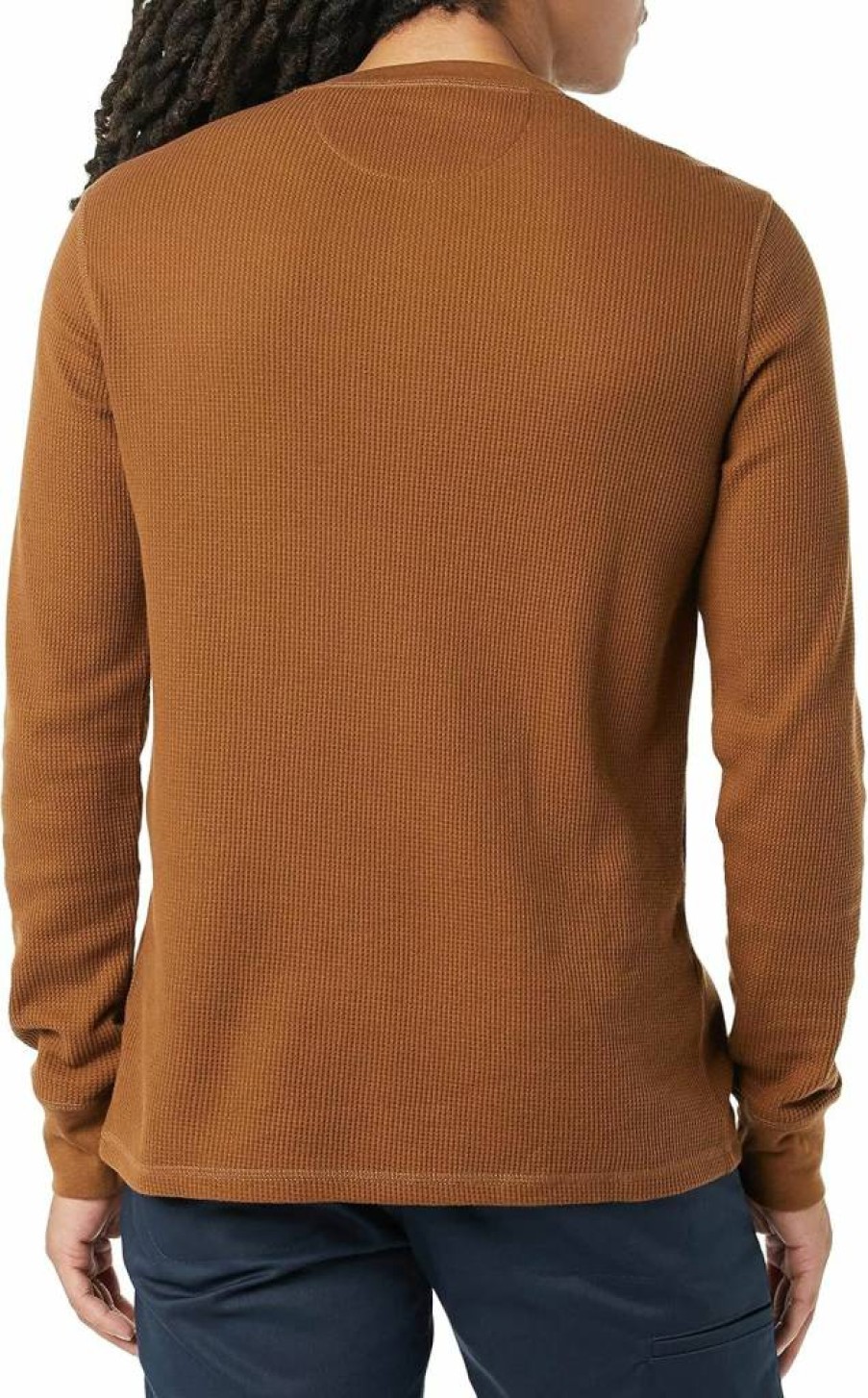 Amazon Essentials Men's Regular-Fit Long Sleeve Waffle Henley Shirt