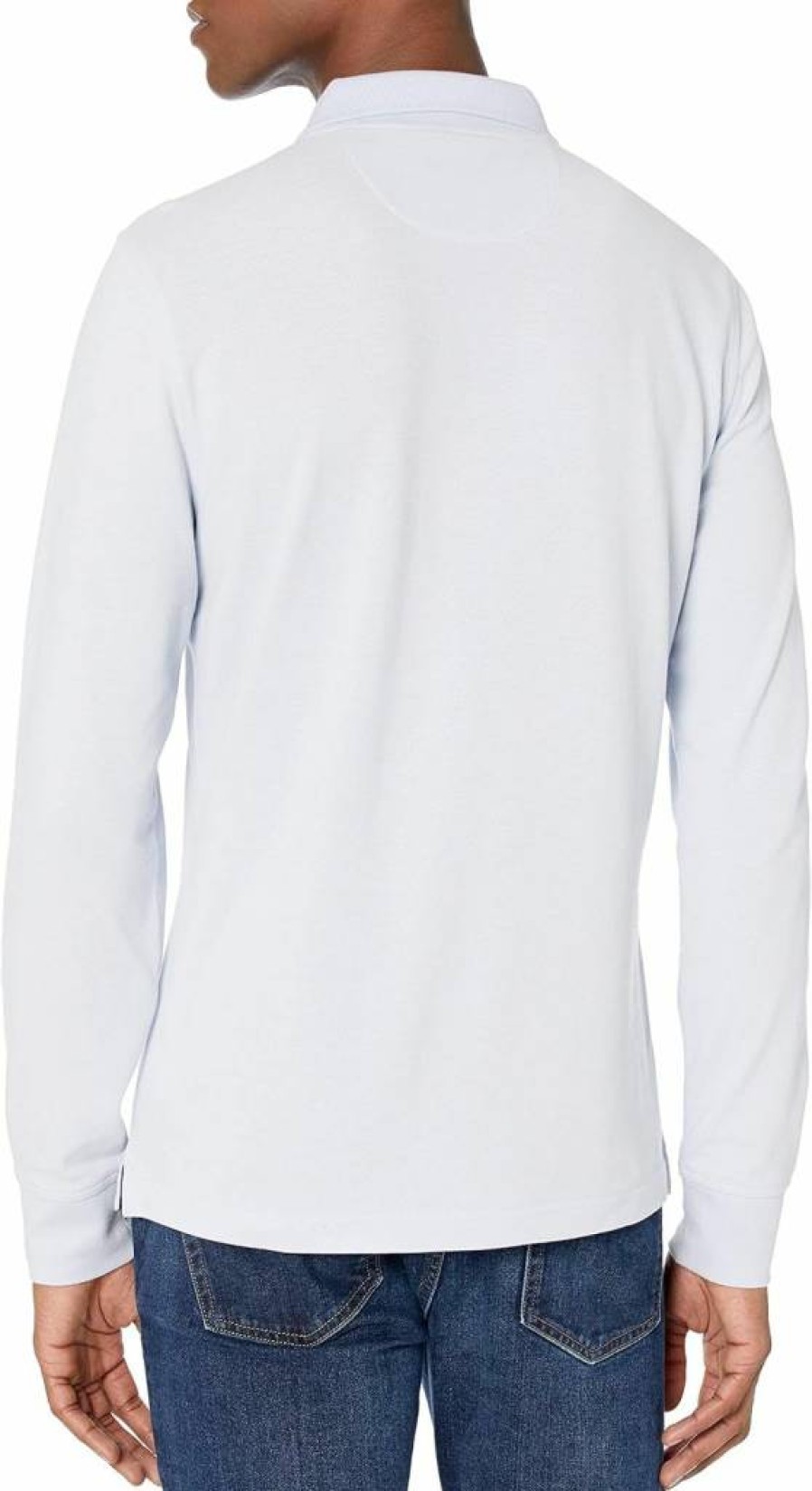 Amazon Essentials Men's Slim Fit Long-Sleeve Pique Polo Shirt, Classic Casual Button-Down Top