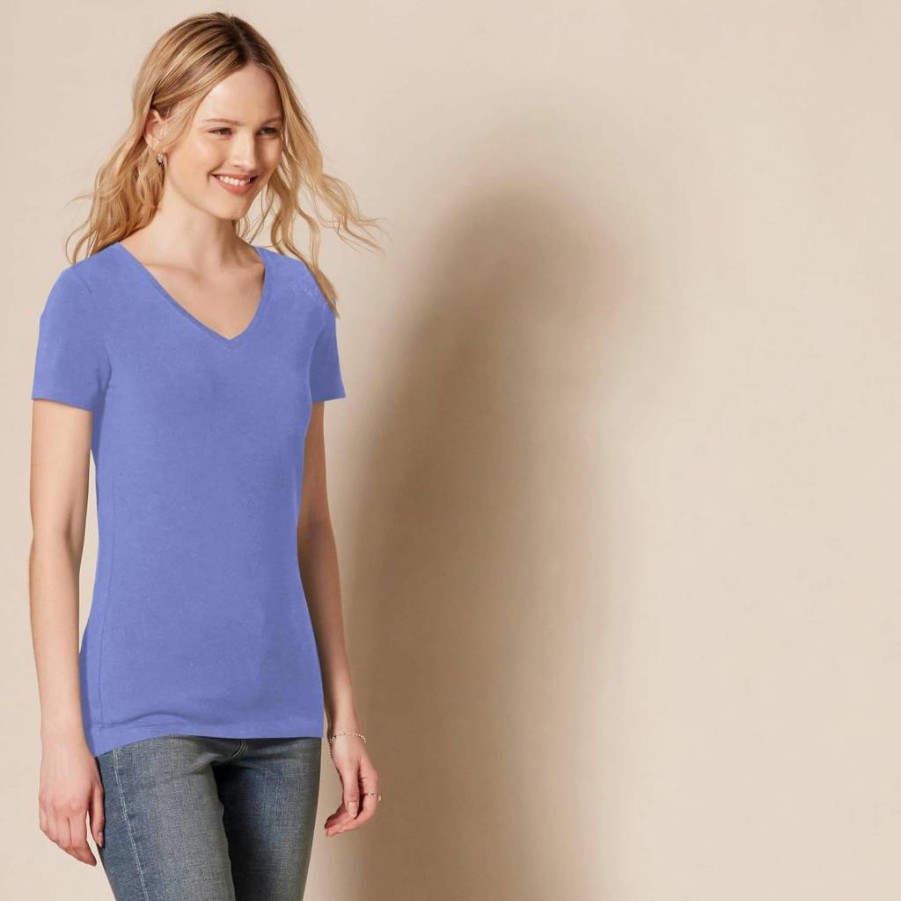 Amazon Essentials Women's Classic-Fit V-Neck T-Shirt Multipack, Soft Short-Sleeve Tees, Comfort Casual Tops