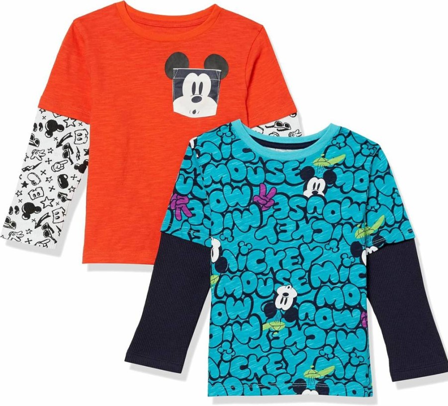 Amazon Essentials Boys & Toddlers Marvel Star Wars 2-Pack Long Sleeve Graphic Tees