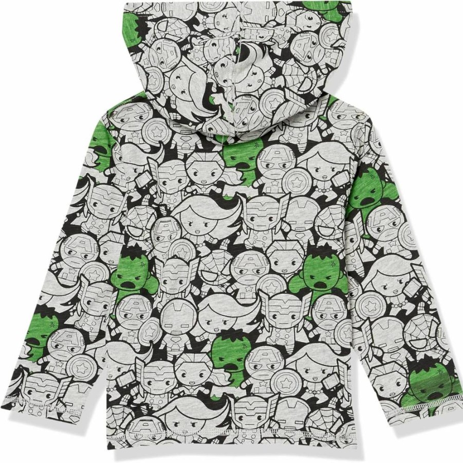 Amazon Essentials Boys' & Toddlers' Disney Marvel Star Wars Graphic Hooded T-Shirts 2-Pack
