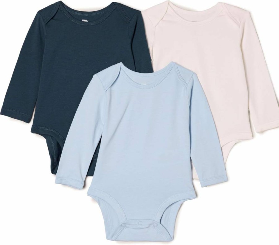 Amazon Essentials Baby Bodysuit Pack of 3 - Unisex Long Sleeve Crewneck Onesies by Sofia Grainge