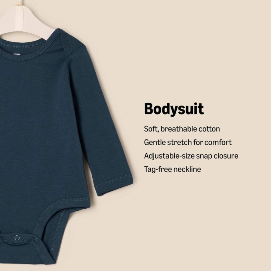 Amazon Essentials Baby Bodysuit Pack of 3 - Unisex Long Sleeve Crewneck Onesies by Sofia Grainge