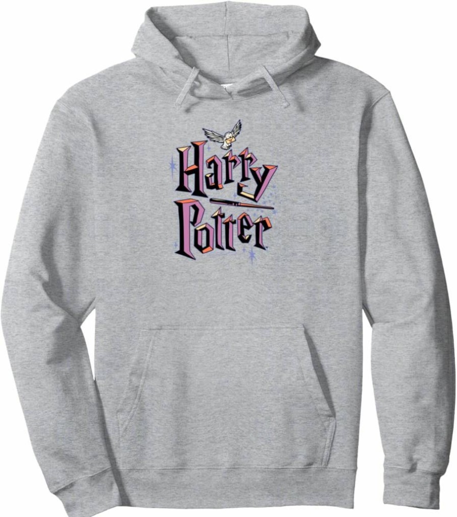 Amazon Essentials Harry Potter Purple Logo Pullover Hoodie Sweatshirt for Adults