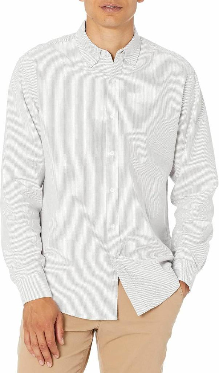 Amazon Essentials Men's Long-Sleeve Stretch Oxford Shirt - Regular Fit, Big & Tall Sizes Available