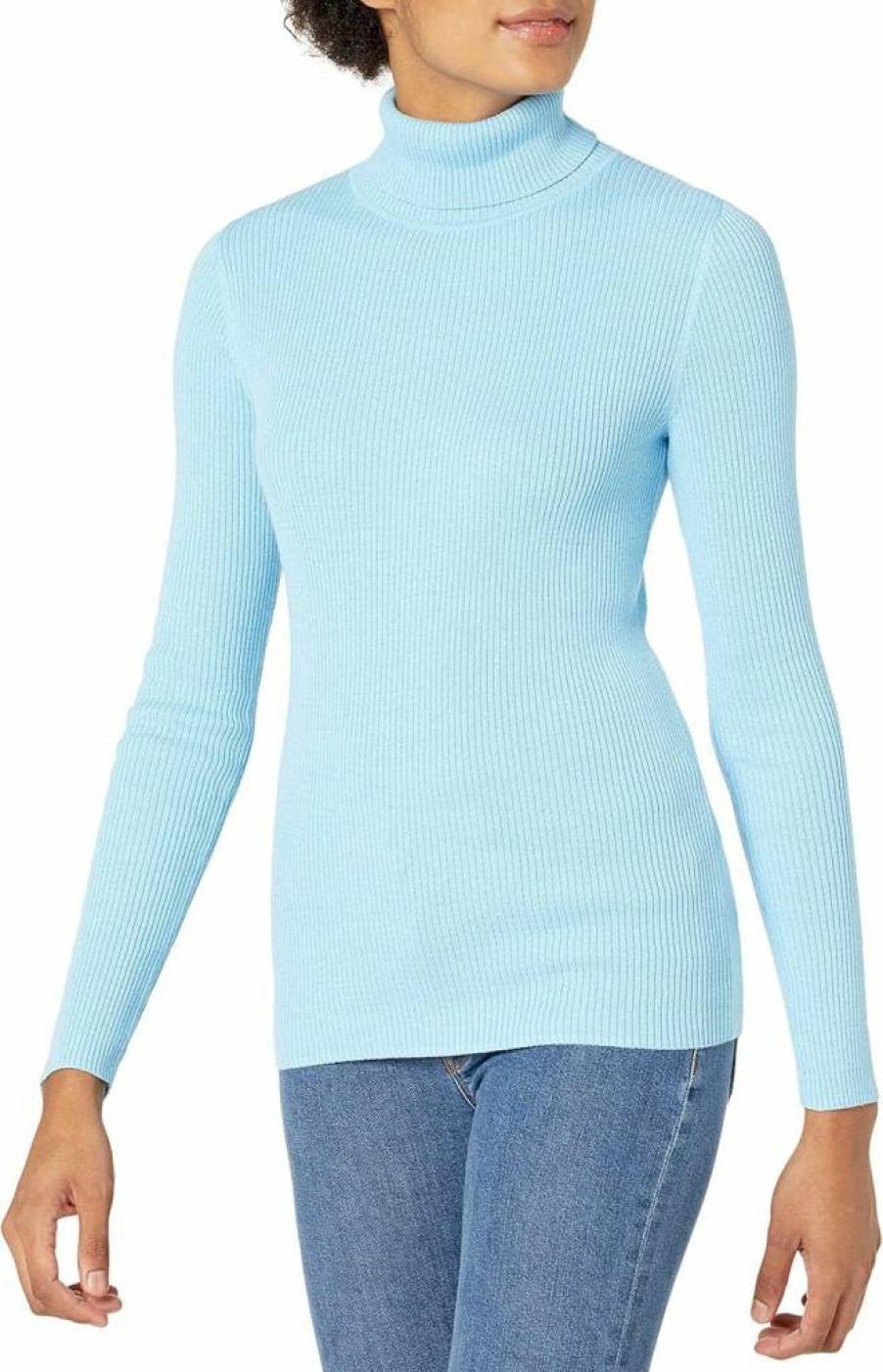 Amazon Essentials Women's Slim-Fit Lightweight Long-Sleeve Turtleneck Sweater, Soft Stretch Knit, Versatile Layering Top, Comfortable Casual Pullover