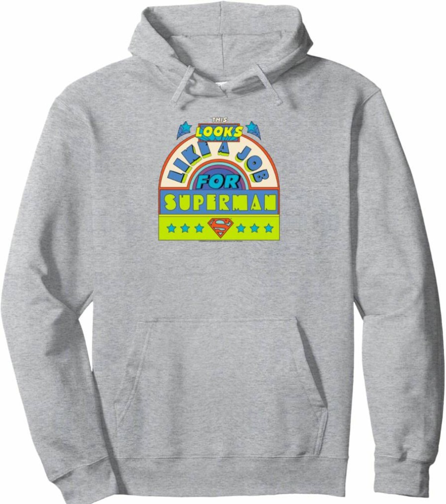 Amazon Essentials DC Comics Superman Graphic Pullover Hoodie - Casual Superhero Sweatshirt