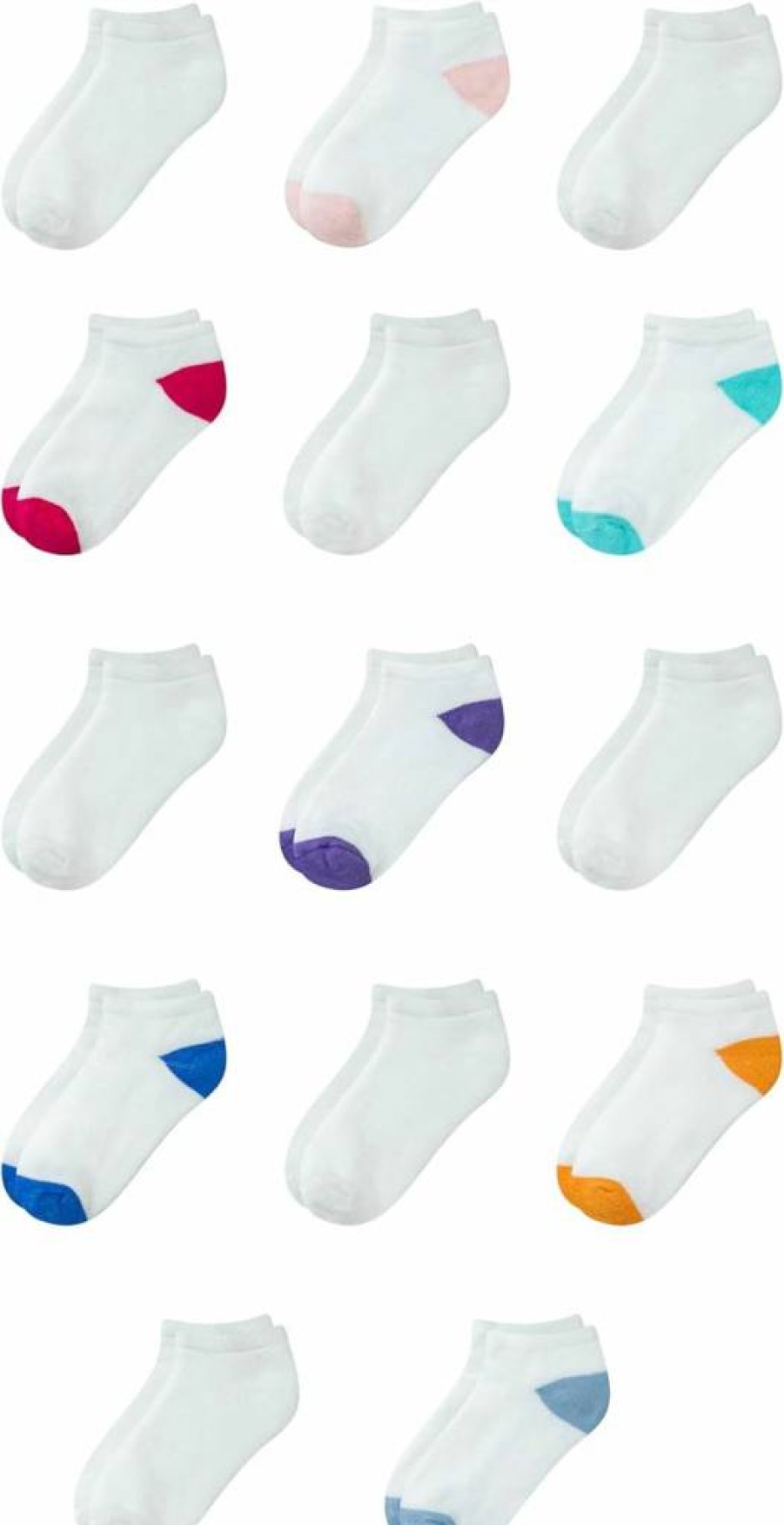 Amazon Essentials Kids' 14-Pack Cotton Low Cut Cushioned Socks for Boys & Girls