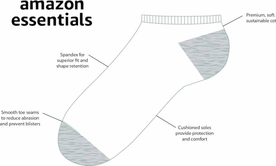 Amazon Essentials Kids' 14-Pack Cotton Low Cut Cushioned Socks for Boys & Girls
