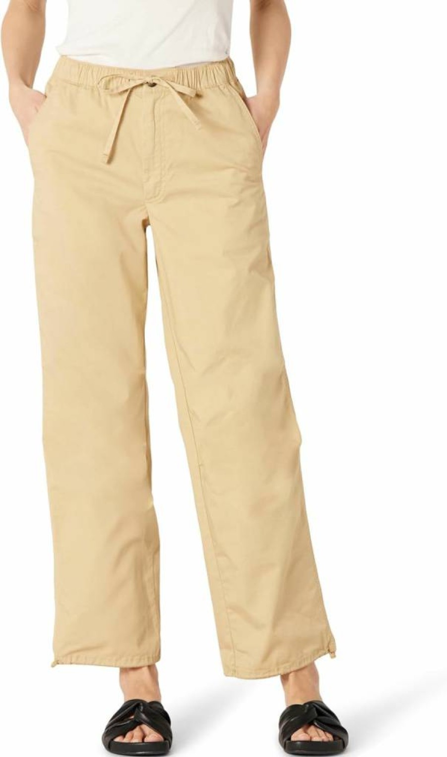 Amazon Essentials Women's Casual High-Waisted Loose Fit Wide Leg Parachute Pants for Comfort & Style