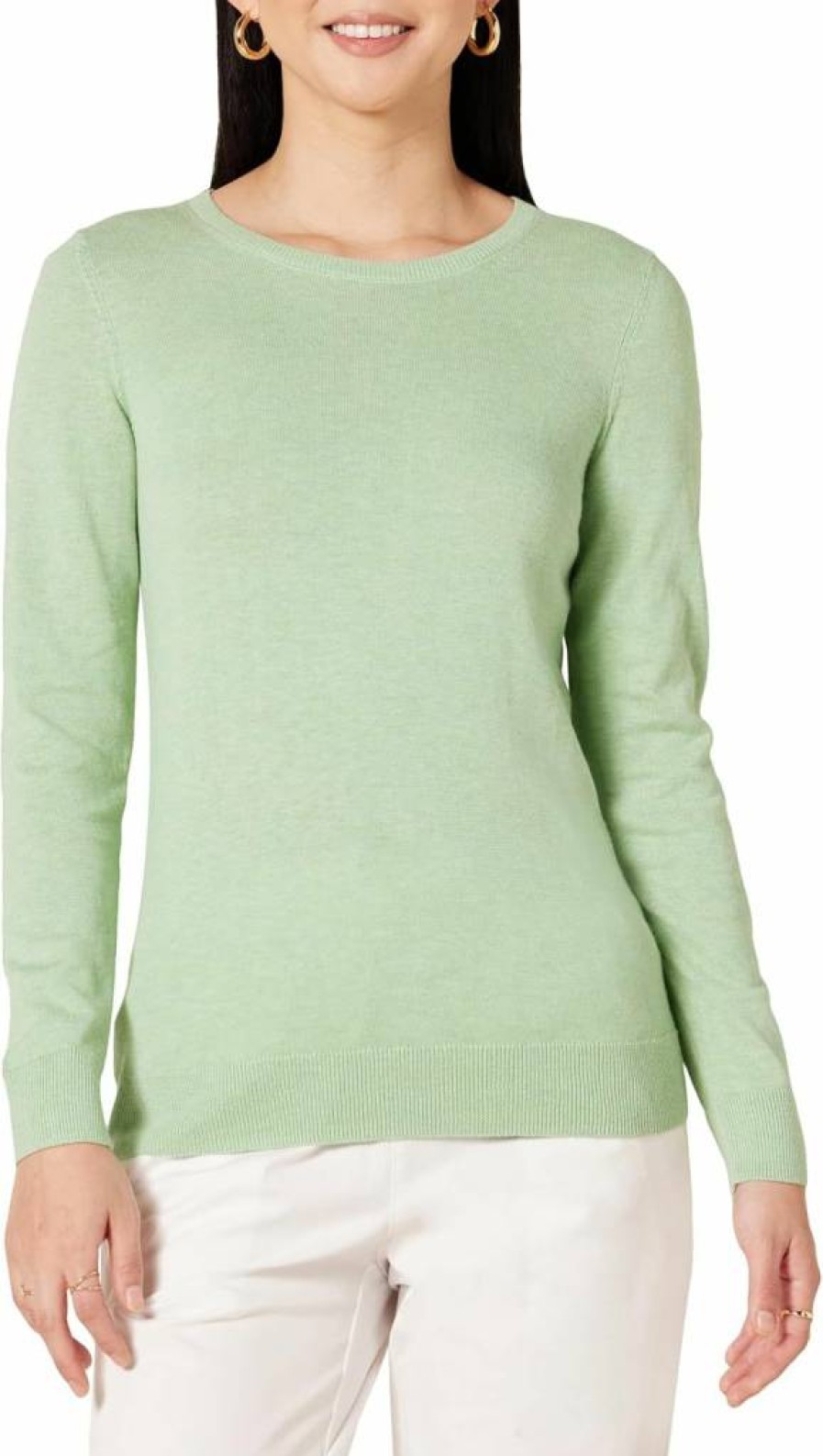 Amazon Essentials Women's Plus Size Lightweight Long-Sleeve Crewneck Sweater - Soft Casual Knit Top