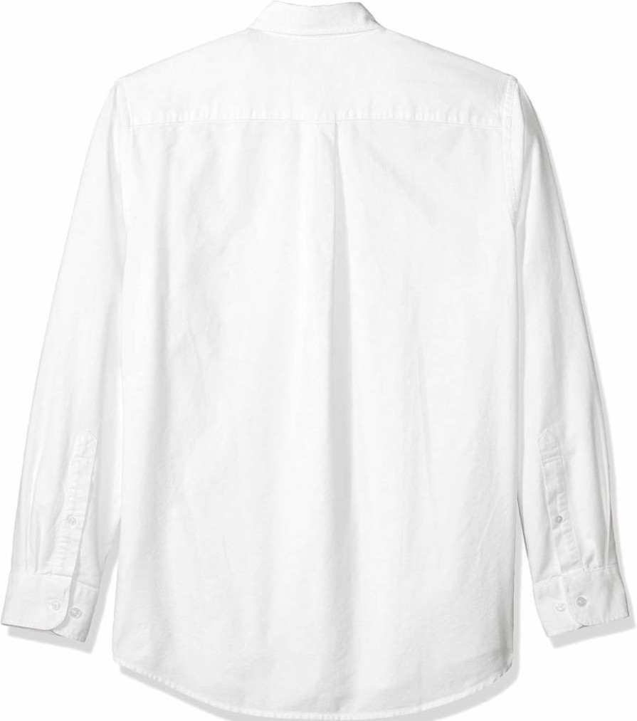 Amazon Essentials Men's Regular-Fit Stretch Oxford Long Sleeve Shirt with Pocket (Big & Tall Sizes Available)