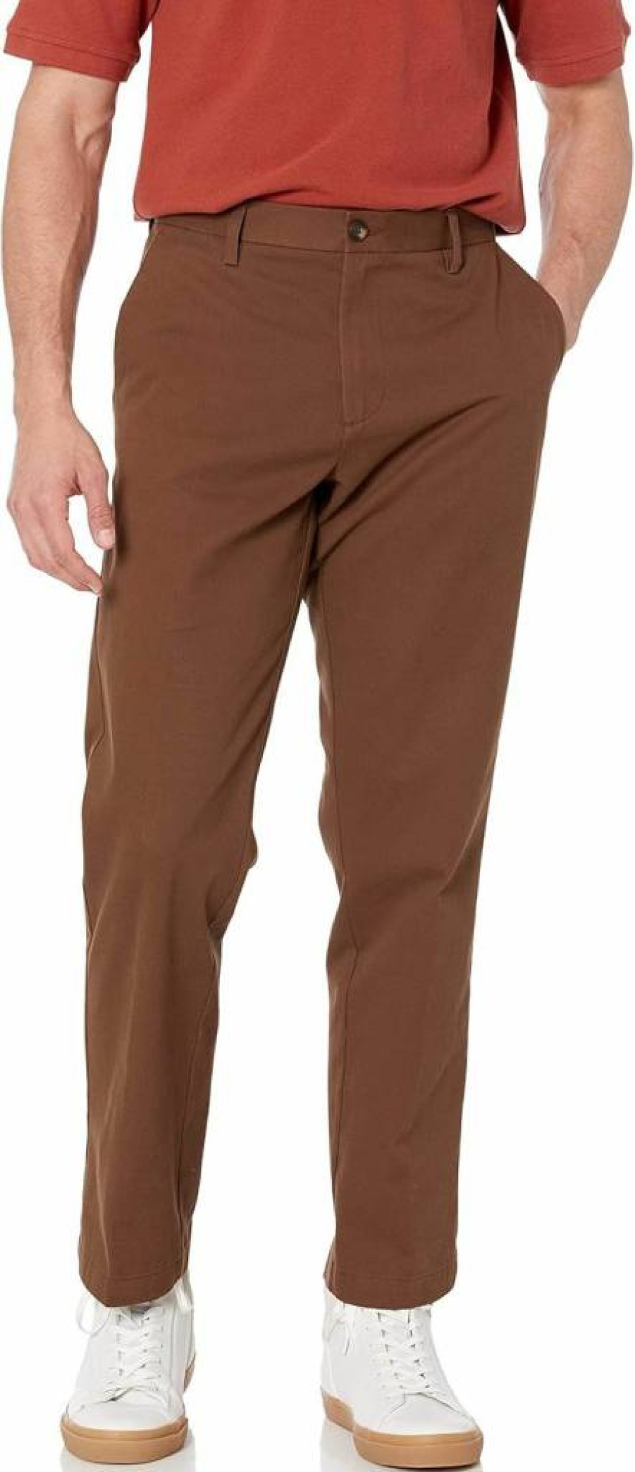 Amazon Essentials Men's Classic-Fit Wrinkle-Resistant Flat-Front Chino Pants for Big & Tall - Comfortable Stretch Dress Pants for Casual & Office Wear