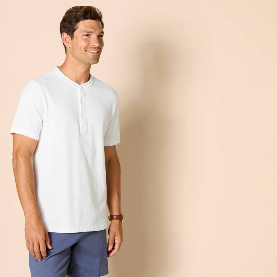 Amazon Essentials Men's 2-Pack Slim-Fit Short-Sleeve Pique Henley Shirts