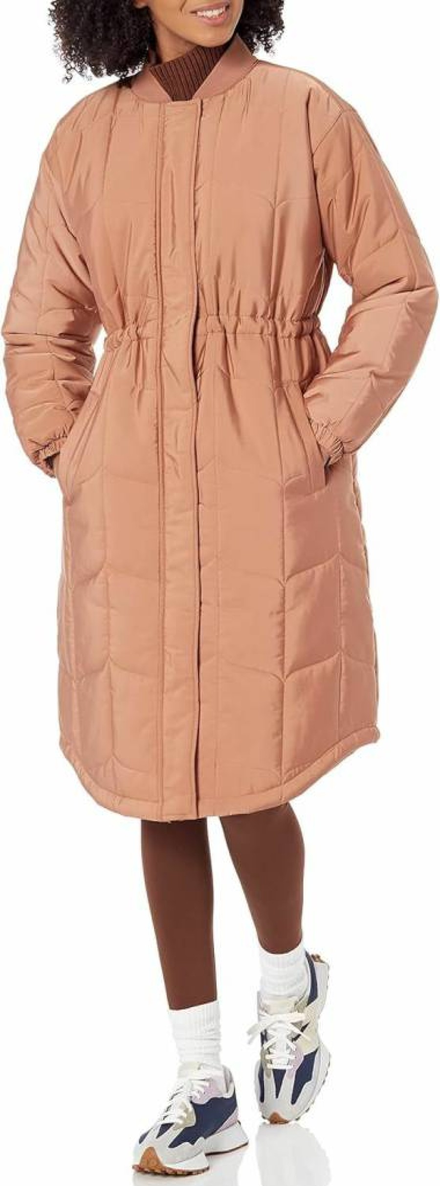 Amazon Essentials Women's Plus Size Oversized Quilted Winter Coat, Long Puffer Jacket with Warm Insulation