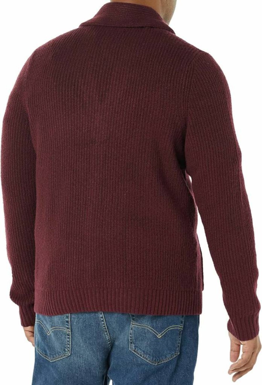 Amazon Essentials Men's Soft Touch Shawl Collar Long Sleeve Cardigan Sweater