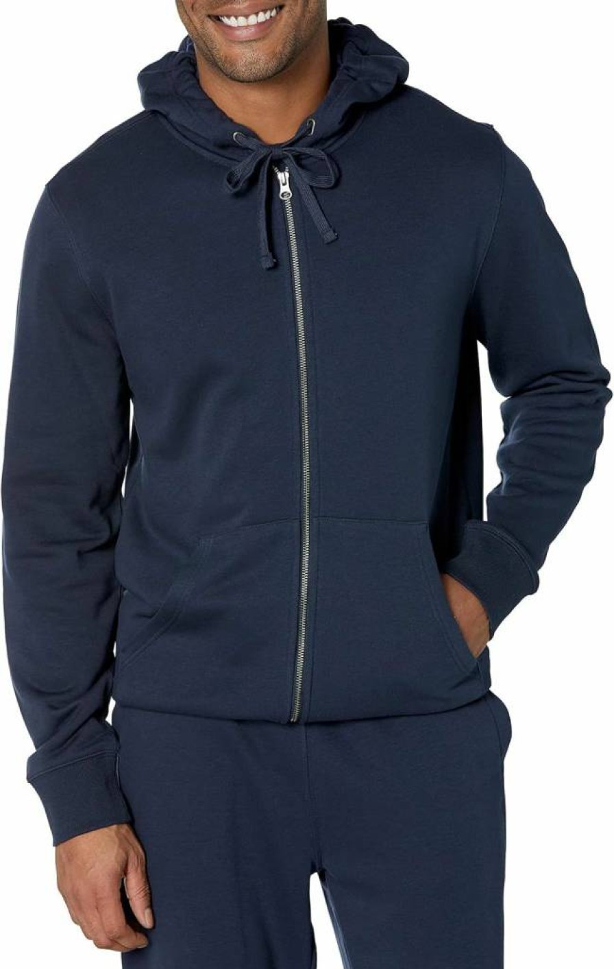 Amazon Essentials Men's Big & Tall French Terry Full-Zip Hoodie - Long Sleeve Comfort Fit