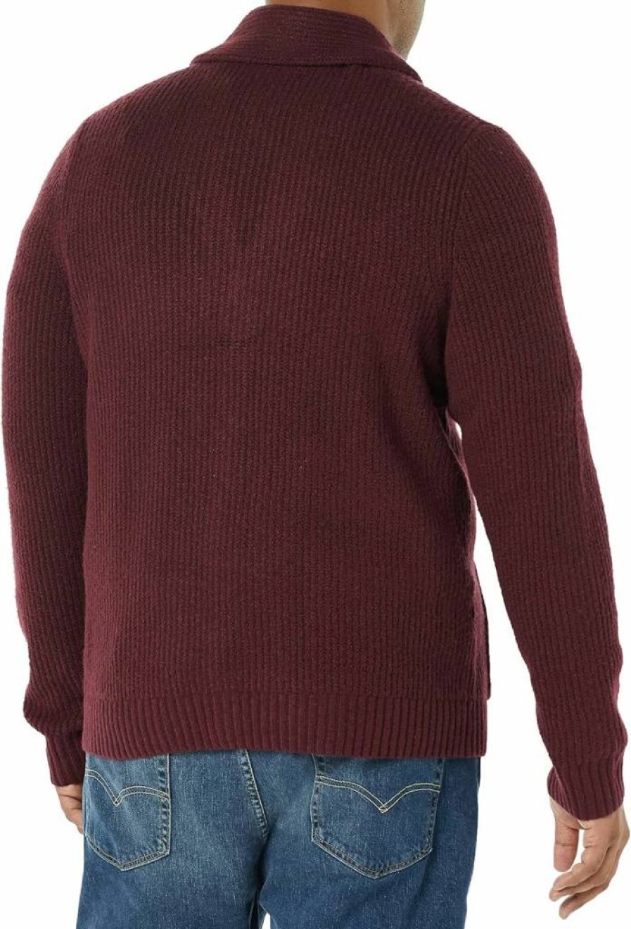 Amazon Essentials Men's Soft-Touch Long-Sleeve Cardigan with Shawl Collar - Comfortable Casual Knit Sweater