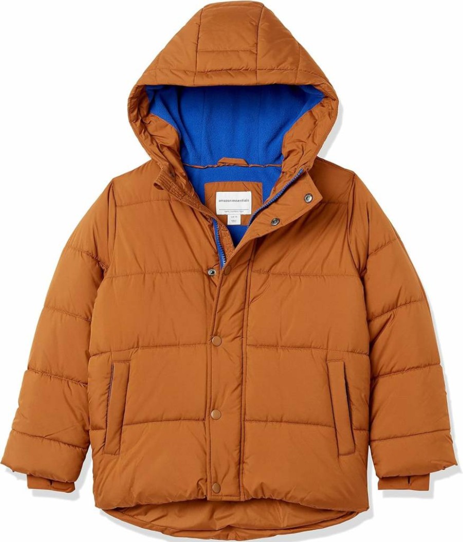 Amazon Essentials Boys' Heavyweight Winter Hooded Puffer Jacket for Babies & Toddlers