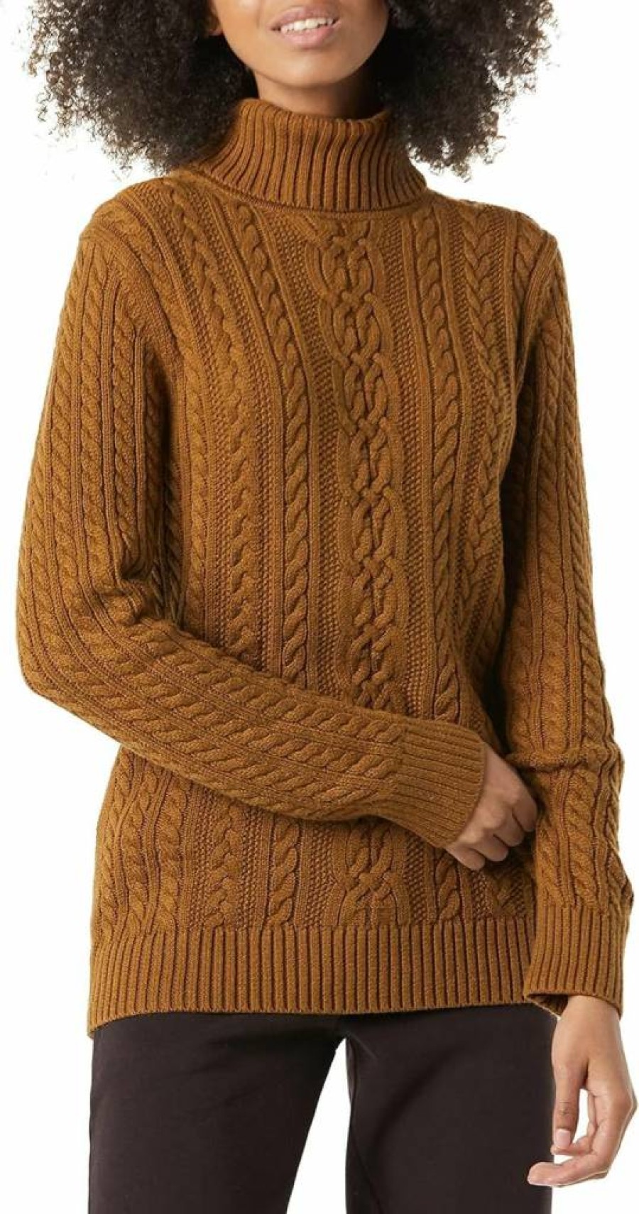 Amazon Essentials Women's Plus Size Fisherman Cable Knit Turtleneck Sweater