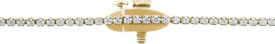 Amazon Essentials 14K Gold Lab-Grown Diamond Tennis Bracelet for Women - IGI Certified, 7 Inch