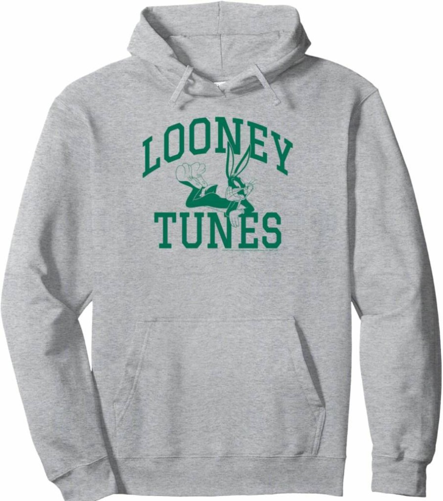 Amazon Essentials Men's Bugs Bunny Looney Tunes Collegiate Pullover Hoodie Sweatshirt