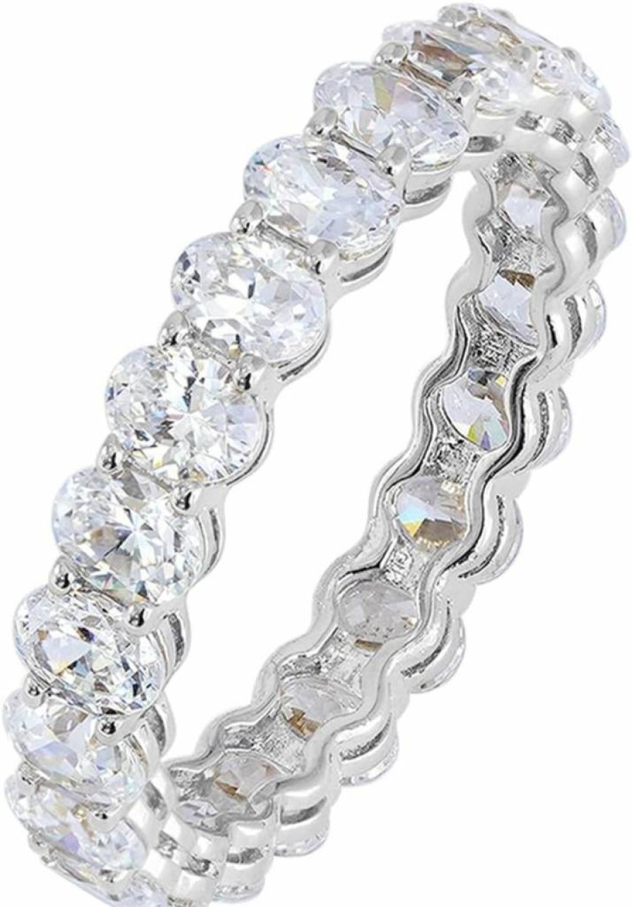 Amazon Essentials 14K Gold Plated Cubic Zirconia Stackable Ring for Women, Elegant Statement Jewelry Gift