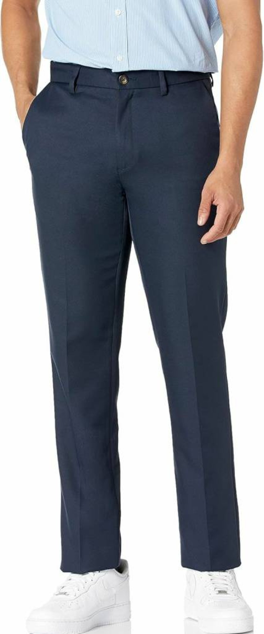 Amazon Essentials Men's Slim-Fit Dress Pants, Flat-Front, Classic Fit, Comfortable & Stylish Office Trousers