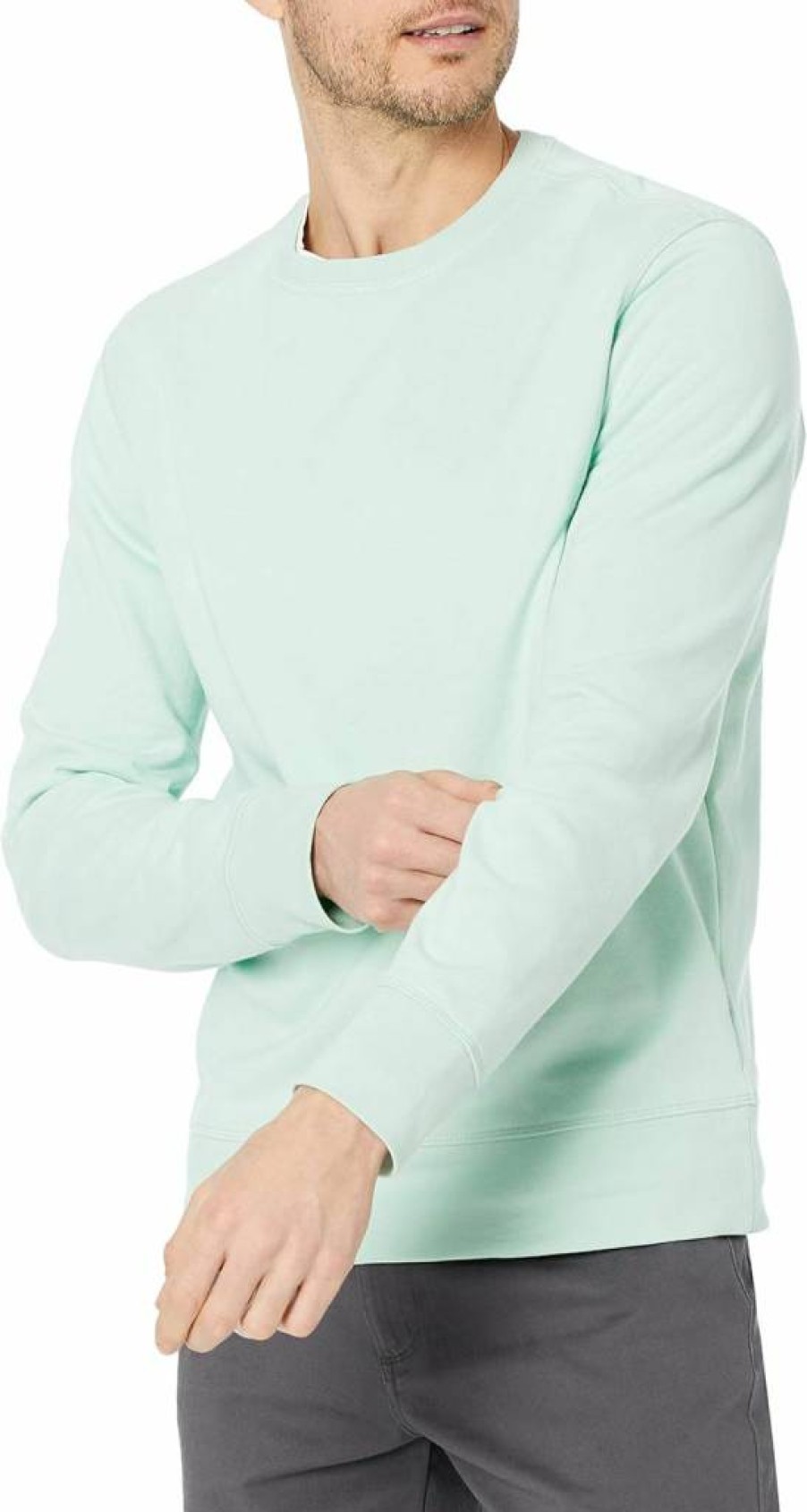 Amazon Essentials Men's Lightweight French Terry Fleece Crewneck Sweatshirt - Long Sleeve Comfort Pullover