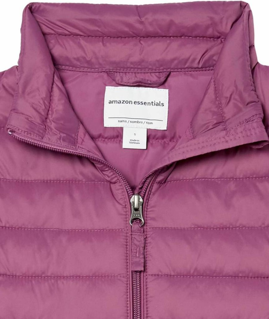 Amazon Essentials Girls' Lightweight Water-Resistant Hooded Puffer Jacket for Toddlers, Packable Winter Coat
