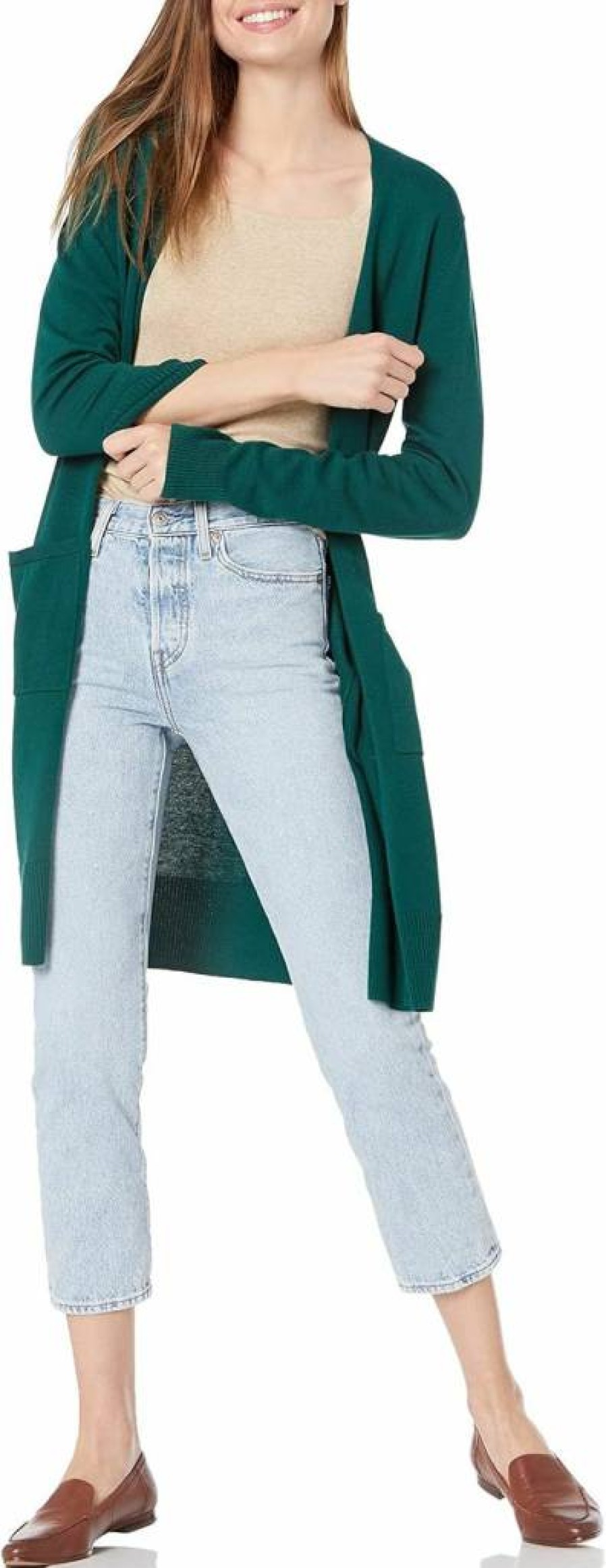 Amazon Essentials Women's Plus Size Lightweight Long-Sleeve Open-Front Cardigan Sweater