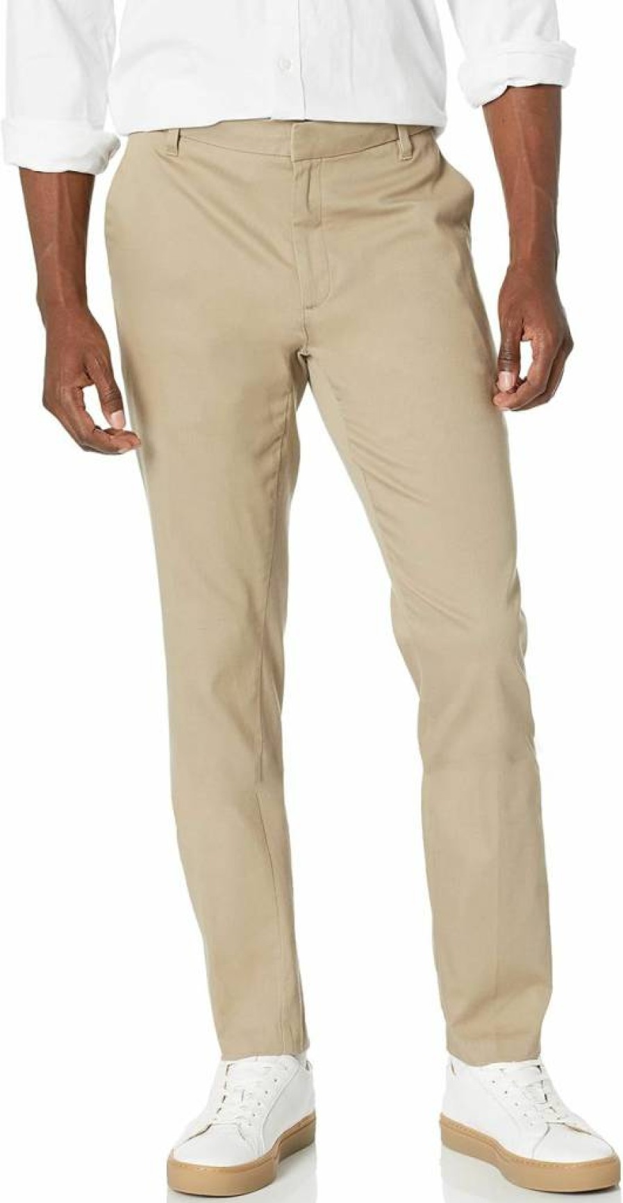 Amazon Essentials Men's Slim-Fit Stretch Chino Pants - Wrinkle-Resistant Flat-Front Dress Pants for Comfort & Style