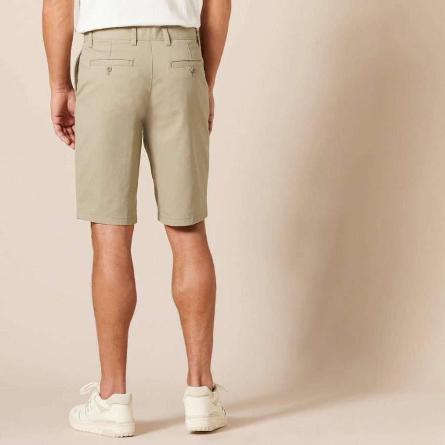 Amazon Essentials Men's Comfort Stretch Slim-Fit Chino Shorts 11" Flat-Front Casual Summer Shorts