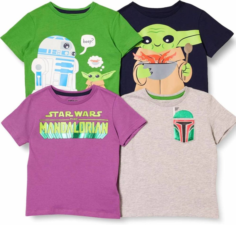 Amazon Essentials Marvel & Star Wars Boys' Toddler Short-Sleeve T-Shirt Multipack | Disney Licensed Graphic Tees
