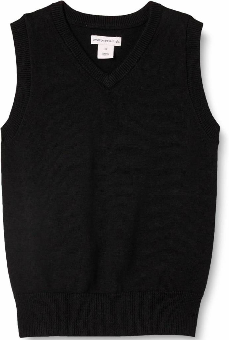 Amazon Essentials Boys & Toddlers' Cotton V-Neck Sweater Vest Multipack - Uniform & Casual Wear