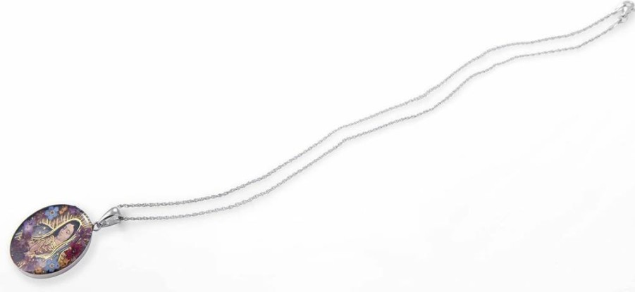 Amazon Essentials Sterling Silver Floral Pendant Necklace for Women, Pressed Flower Jewelry Gift, 18-Inch Chain