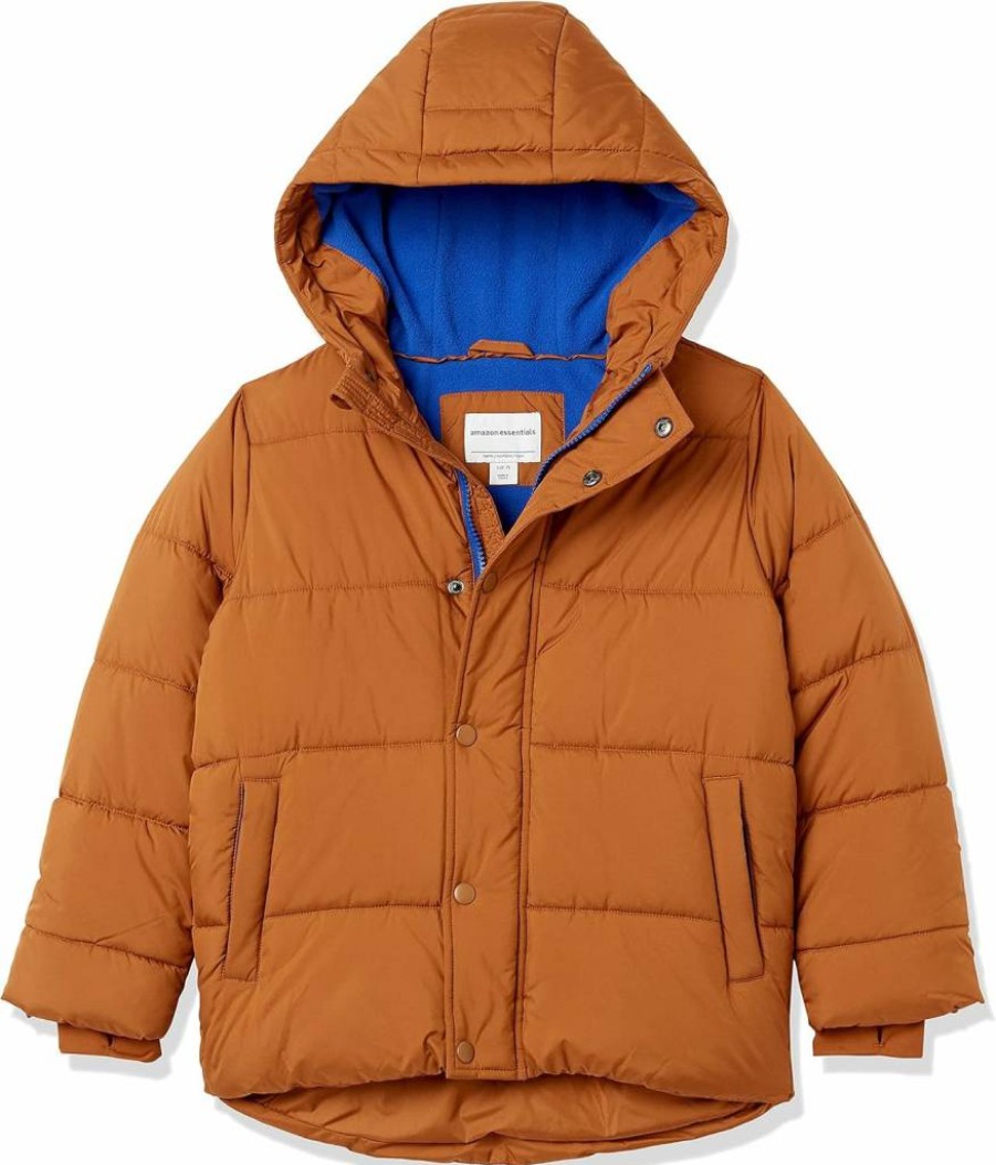 Amazon Essentials Boys' Heavyweight Winter Hooded Puffer Jacket for Babies & Toddlers