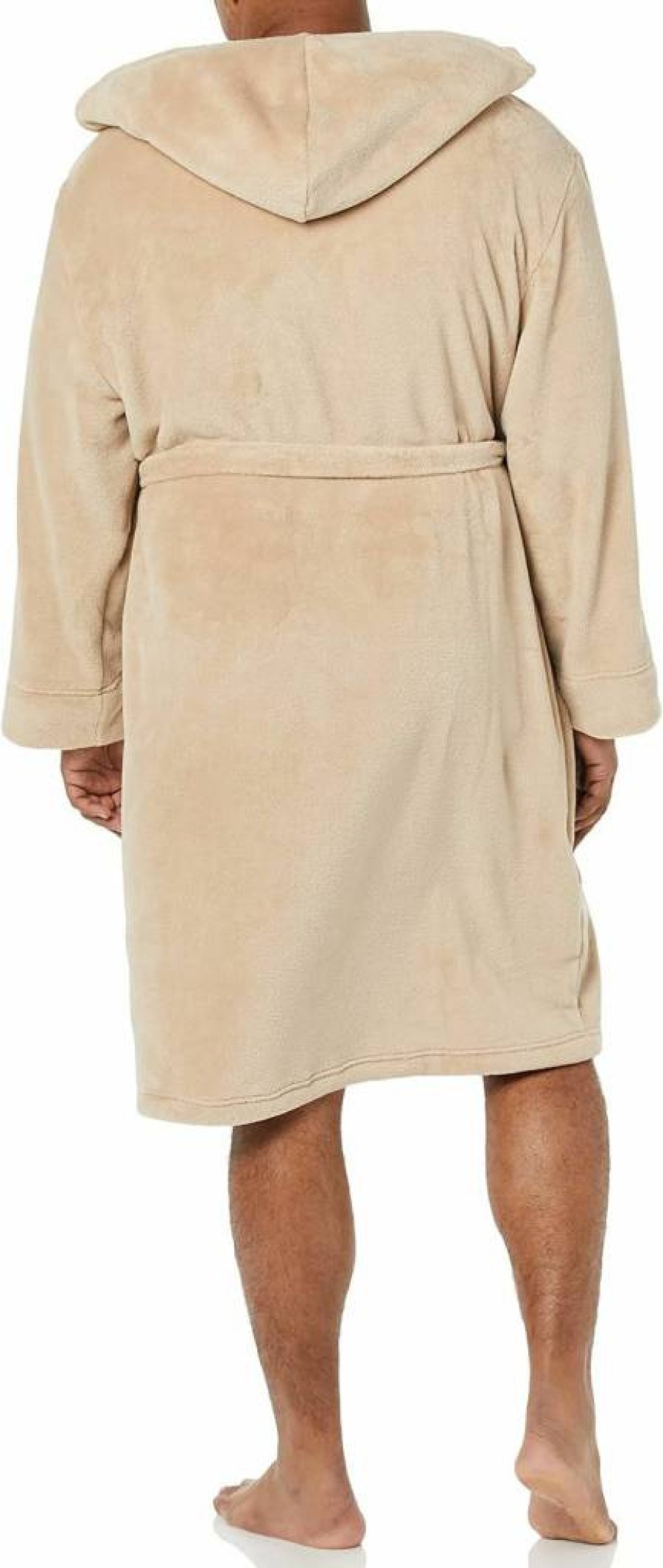 Amazon Essentials Men's Soft Plush Mid-Length Bath Robe for Comfort & Warmth
