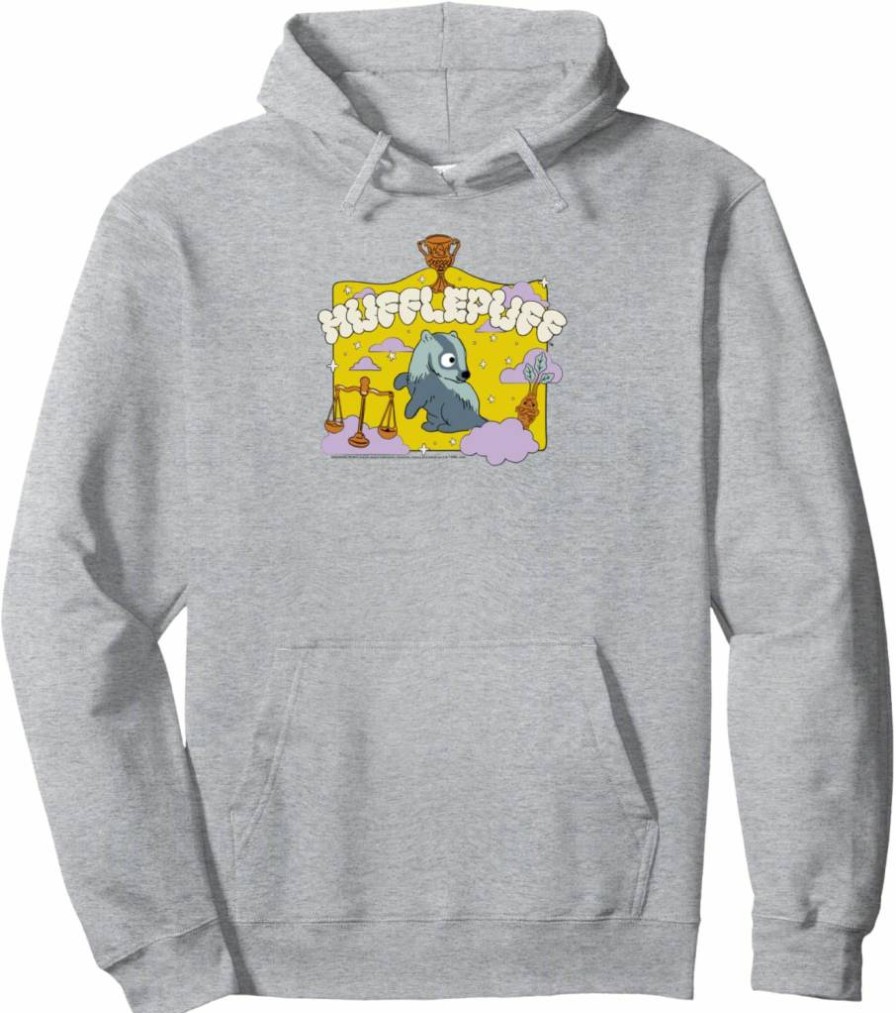 Amazon Essentials Harry Potter Hufflepuff House Hoodie - Hogwarts Cartoon Pullover Sweatshirt