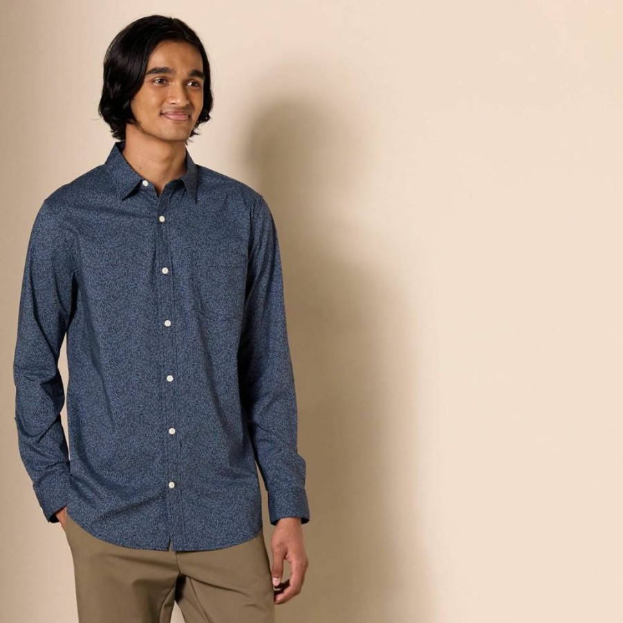 Amazon Essentials Men's Slim-Fit Long-Sleeve Stretch Poplin Dress Shirt for Business Casual Wear