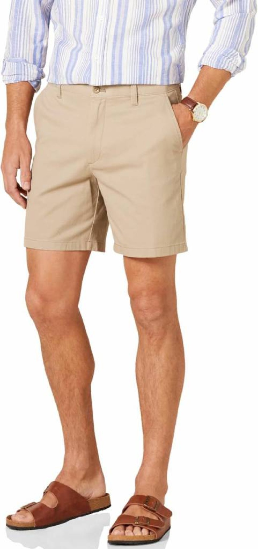 Amazon Essentials Men's Slim-Fit 7-Inch Stretch Chino Shorts for Comfort & Style
