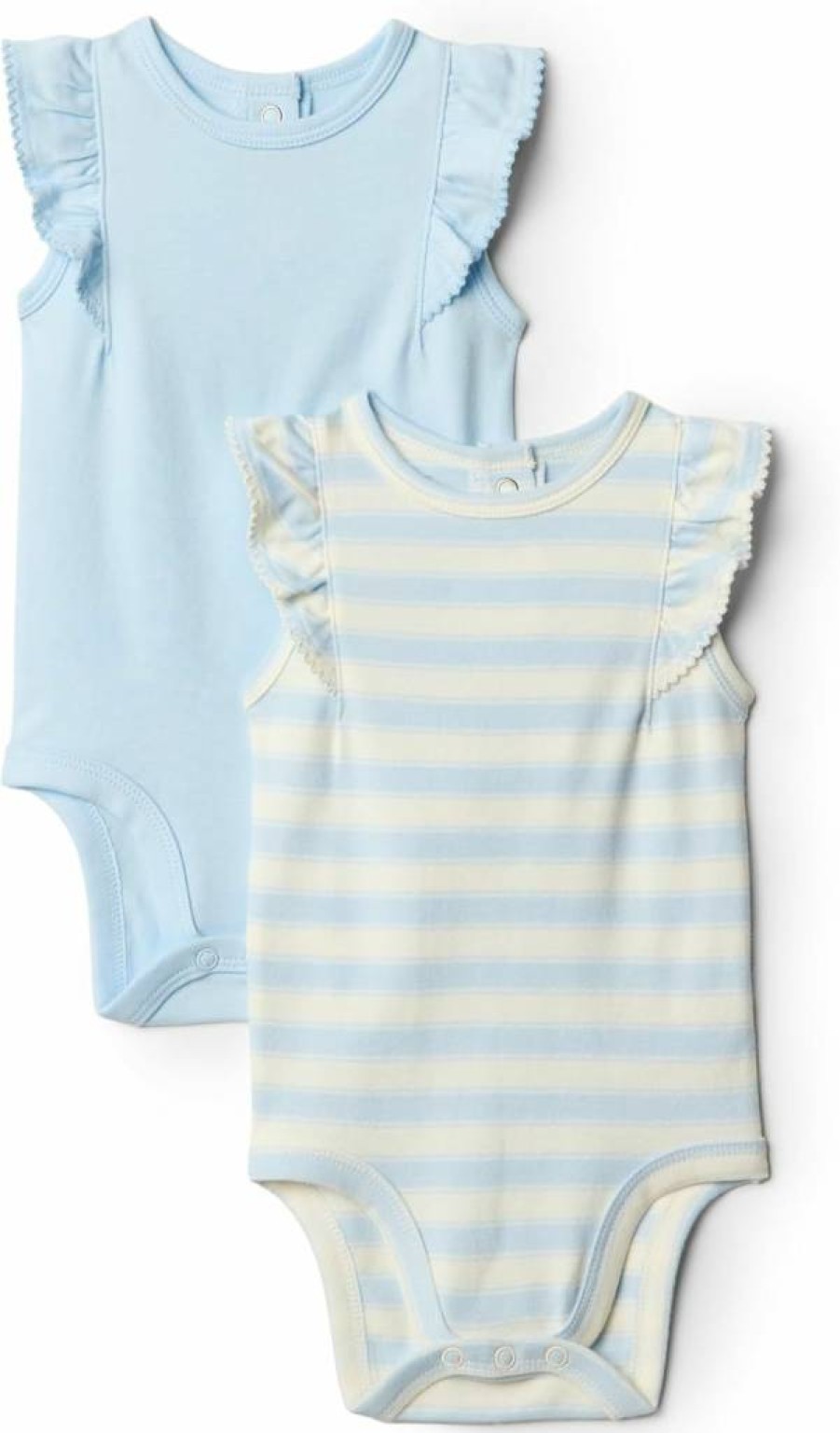 Amazon Essentials Baby Girls' Embroidered Ruffle Bodysuit 2-Pack, Cute & Comfortable Outfit by Sofia Grainge