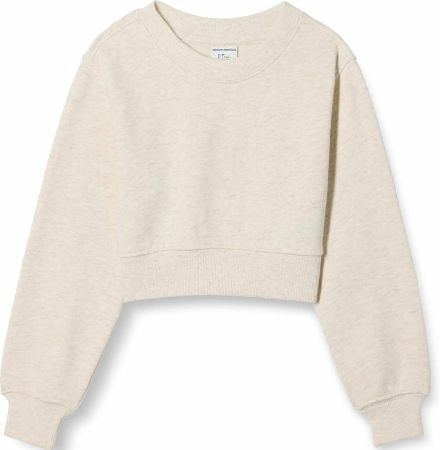 Amazon Essentials Girls' Cropped Hoodie | Soft Cotton Pullover Sweatshirt for Teens & Kids