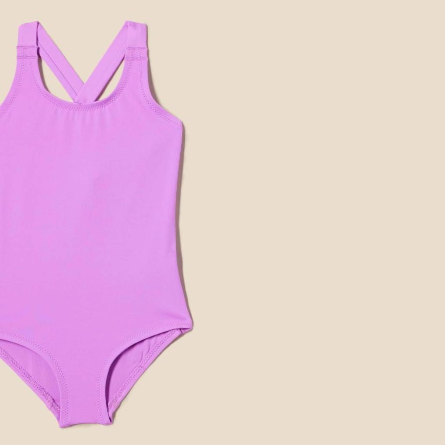 Amazon Essentials Girls' Cross-Back One-Piece Swimsuit for Toddlers - Comfortable & Stylish Swimwear