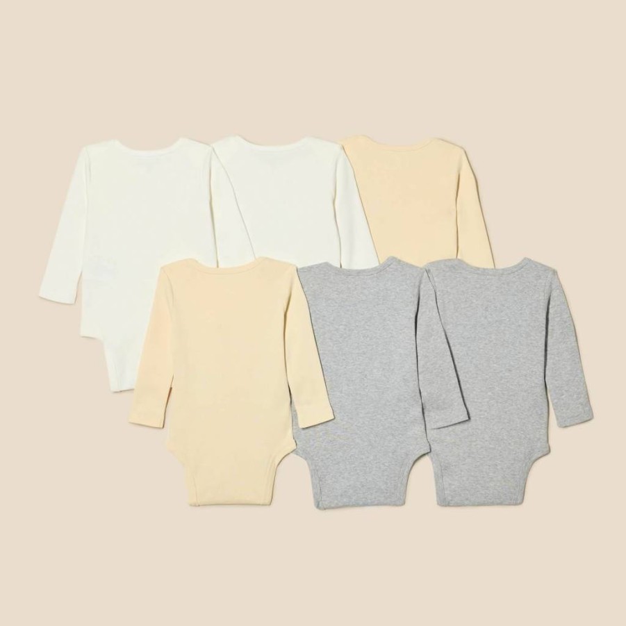 Amazon Essentials Unisex Baby Bodysuits - 6-Pack Long-Sleeve Onesies for Infants