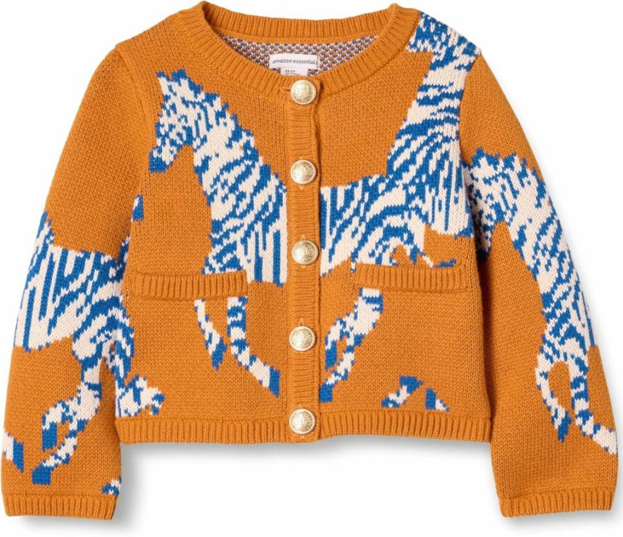 Amazon Essentials Girls' & Toddlers' Soft Knit Cardigan Sweater for Kids